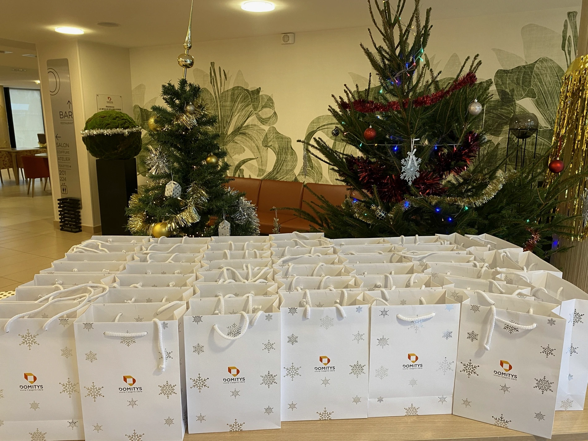 Cadeaux de Noël préparés et financés par Domitys