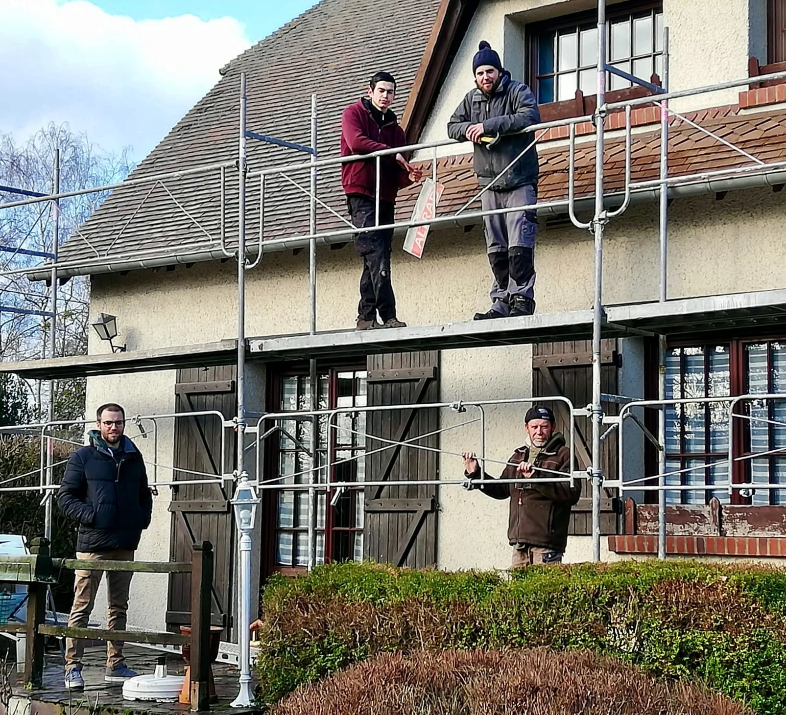 Équipe Group MS-BP sur un chantier de rénovation